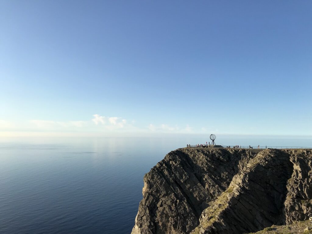 Nordkapp rock and the Midnight Sun by Helena Varendorff