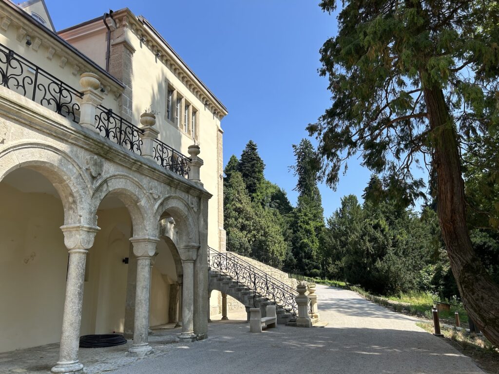 Beautifully renovated castle in Opeka Arboretum.
