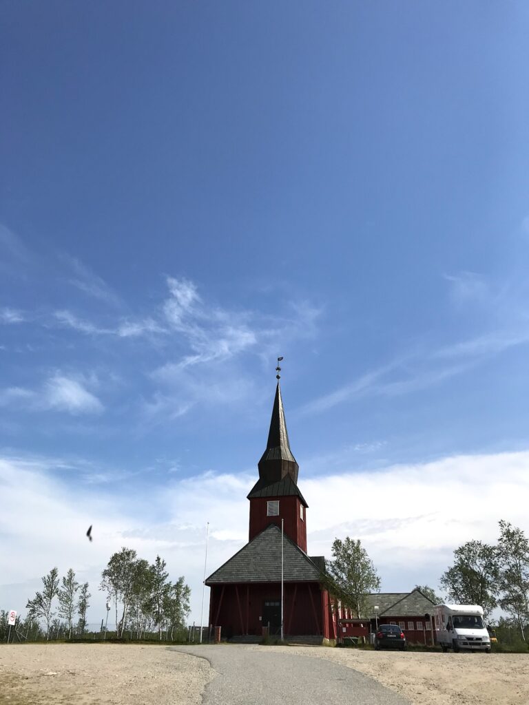 Kautokeino church. Although it was almost completely destroyed during the Second World War, Kautokeino remains a vibrant cultural centre. 
